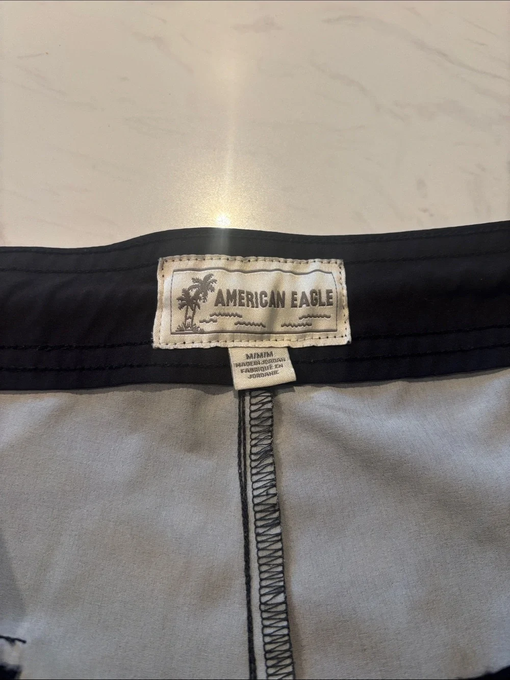 Men's Black Camo Swim Trunks